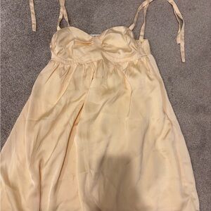 yellow mini beginning boutique dress
